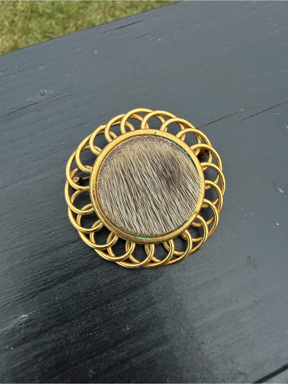 Vintage Horse Hair Brooch